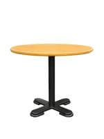 34"W Round Maple Cafe Table
