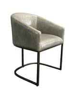 Restoration Hardware Wexler Barrelback Leather Dining Armchair