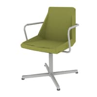 'Nios' Guest Chair with Arms & Metal Swivel Base