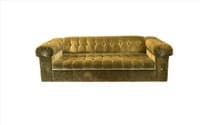 Green Velvet Tufted Sofa 