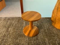 Small Round Pine Stool Side Table