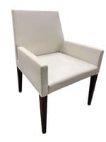 Bernhardt Forum Chair (White Leather)