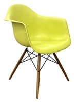 Herman Miller Eames Molded Plastic ArmChair (Chartreuse/Walnut)