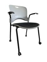 Herman Miller Caper Stacking Chair (Grey/Black)