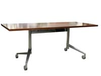 Bernhardt Nesting Training Table (Walnut/Chrome)