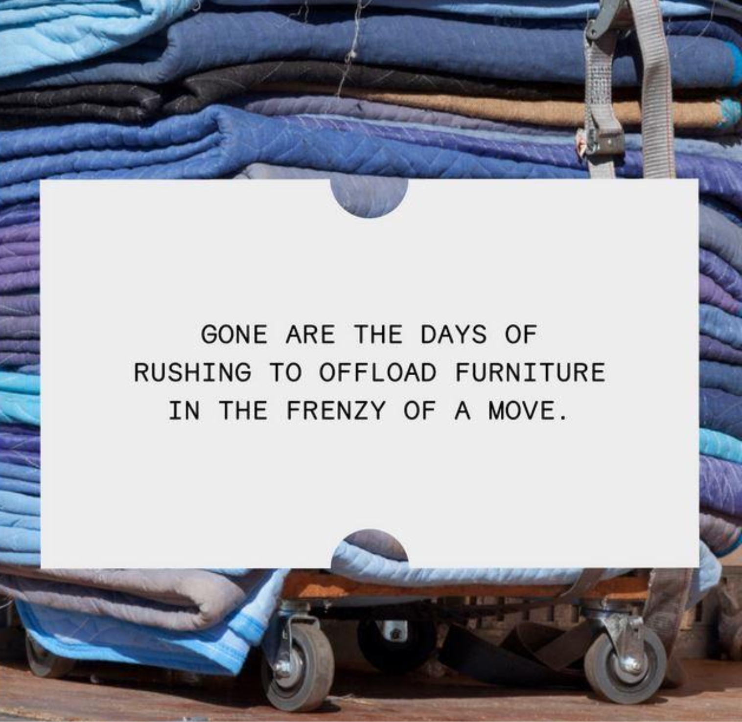 Furniture stacked for last-minute removal